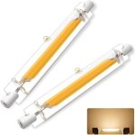 Lot de 2 ampoules led 78mm, ampoule led dimmable, led r7s 78mm 10w �quivalent � ampoule halog�ne 78mm ...
