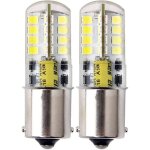 Lot de 2 ampoules led b15 ac / dc 12 v ba15s - 300 lumens - 3 w - blanc froid 6000 k - 30 w - �quivalent ...