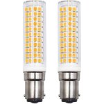 Lot de 2 ampoules led b15d rempla�ant 75w 90w 80w blanc chaud 3000k 220v 230v 890lm 7w applique murale ...