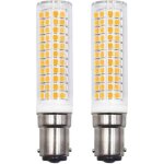 Lot de 2 ampoules led b15d rempla�ant 75w 90w 80w blanc chaud 3000k 220v 230v 890lm 7w applique murale ...