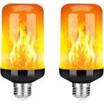 Lot de 2 ampoules led effet flamme e27, lumire vacillante dcorative raliste, lampe de dcoration de ...