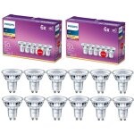 Philips hue - lot de 12 ampoules led philips corepro spot gu10 4, 6w (quivalent 50w) ? lumire blanche ...
