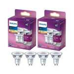 Philips hue - lot de 4 ampoules led philips spot gu10 4, 6w (équivalent 50w) ? lumière blanche chaude ... Philips hue - lot de 4 ampoules led philips spot gu10 4, 6w (équivalent 50w) ? lumière blanche chaude ...