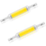 Lot de 2 ampoules led r7s 10 w 78 mm � intensit� variable blanc froid 6000 - 6500 k 100 w halog�ne j78 ...