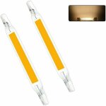 Lot de 2 ampoules led r7s (10w blanc chaud), 220v nondimmable led cob remplacement �quivalent halog�ne ...