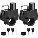 Lot de 2 antivols pour casque de moto, crochets de fixation pour guidons de 2, 2 � 2, 8 cm, antivols ...