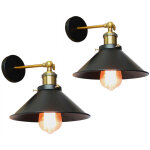 Lot de 2 applique murale industriel lampe en m�tal e27 plafonnier r�glable pour salon cuisine couloir ...