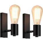 Lots de 2 applique murale industrielle spot mural design r�tro e27 luminaire vintage 360� orientable ...