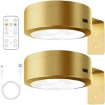 Lot de 2 appliques murales magn�tiques pour tableau - lampe murale � piles rechargeable sans fil avec ...