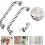 Lot de 2 barres d'appui de douche en acier inoxydable de 20 cm, porte - serviettes, rampe de s�curit� ...