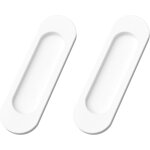 Lot de 2 (blanc, 149mm) poign�es de porte coulissante ovales autocollantes en alliage d'aluminium pour ...