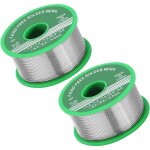Lot de 2 bobines de fil  souder 100 g 0, 8 mm, sans plomb, noyau de colophane, flux de soudure, adapt ...