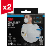 Lot de 2 bo�tes de 3 masques anti - particules 3m? 8822, ffp2, avec valve cool flow?, 6 masques au total ...
