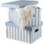 Lot de 2 bo�tes de rangement en carton shirt