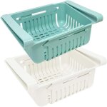 Lot de 2 boite de rangement et organisation de cuisine frigo, organisateur de tiroir r�tractable pour ...