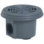 Lot de 2 bondes de fond  visser gris fonc (liner) - hayward