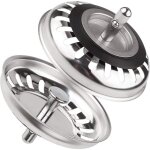 Lot de 2 bouchons d'�vier de cuisine en acier inoxydable, passoire d'�vier de cuisine universelle 79, ...