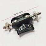 Lot de 2 bras de fixation super clamp de remplacement, rotule double extr�mit� de 17 mm + vis 1 / 4  ...