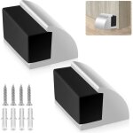 Lot de 2 but�es de porte m�talliques robustes, fixation au sol, protection murale avec amortisseur en ...