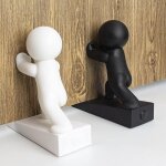 Lot de 2 but�es de porte mignonnes, flexibles et efficaces pour garder votre porte ouverte, blanc + noir ...