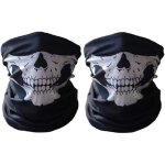 Lot de 2 cache - cou de moto avec motif t�te de mort - masque � moiti� le visage - halloween