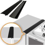 Lot de 2 cache - joints en silicone pour cuisinière, résistants à la chaleur, pour combler les espaces ... Lot de 2 cache - joints en silicone pour cuisinière, résistants à la chaleur, pour combler les espaces ...