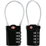 Lot de 2 cadenas code 4 chiffres cadenas valise combinaison avec 14cm cble serrures bagages pour valise ...