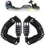 Lot de 2 cadenas à combinaison pour casque de vélo, antivol portable multifonction pour casque de moto, ... Lot de 2 cadenas à combinaison pour casque de vélo, antivol portable multifonction pour casque de moto, ...
