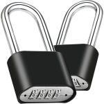 Lot de 2 cadenas  combinaison robustes  4 chiffres, tanches, pour portail extrieur, clture, casier, ...