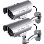 Lot de 2 cam�ras factices, cam�ras ext�rieures factices pour utilisation int�rieure ou ext�rieure, avec ...