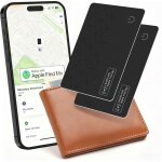 Lot de 2 carte air smart tag wallet tracker ultra - fine 1, 6mm, [certifi� ios mifi] tracker card rechargeable ...