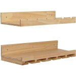 Lot de 2 casiers � vin hhg - 707, porte - verres / bouteilles bar mural pour 6 bouteilles / 15 verres ...