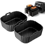 Lot de 2 casseroles en silicone r�utilisables de 21, 6 cm pour friteuse � air comprim� ninja foodi af300uk ...