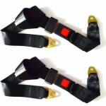 Lot de 2 ceintures de s�curit� universelles r�glables harnais de s�curit� r�glable � 2 points ceinture ...