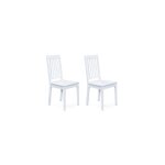 M&s - lot de 2 chaises en bois massif blanc - maine