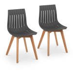 Fromm&starck - chaise - 2 ensemble - jusqu' 150 kg - sige 50 x 47 cm - gray