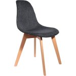 Lot de 2 chaises scandinave grosse maille noire