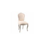 M&s - lot de 2 chaises en tissu et bois blanc - cheverny