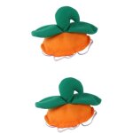 Lot de 2 chapeaux pour animaux de compagnie en forme de citrouille pour halloween, lgers et respirants, ...