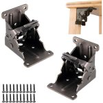 Ouylaf - lot de 2 charnires autobloquantes pour pieds de table pliants, invisibles, verrouillables, ...