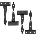 Lot de 2 charni�res de porte en t de 10, 2 cm, charni�res de porte d'abri de jardin, charni�res de porte ...