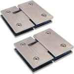 Lot de 2 charni�res de porte de douche en verre 180� ? acier inoxydable 304 ? r�sistant � la rouille ...