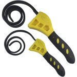 Lot de 2 cl�s � sangle r�glables en caoutchouc pour ouvre - bocal, ouverture de tuyau filtrant