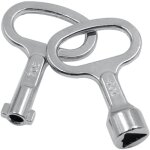 Lot de 2 clés triangulaires en métal pour compteurs de gaz, d'eau et d'électricité Lot de 2 clés triangulaires en métal pour compteurs de gaz, d'eau et d'électricité