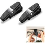 Lot de 2 clips de lunettes pour pare - de voiture, porte lunettes pour voiture clip � lunettes de voiture ...