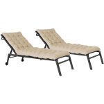 Lot de 2 coussins universels de transat adam 180 cm beige