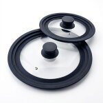 Set de 2 couvercles de cuisson en verre et silicone fackelmann