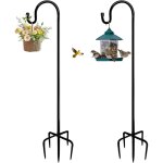 Lot de 2 crochets de berger r�glables en hauteur - r�sistants � la rouille - 96 cm - crochets de jardin ...