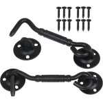 Lot de 2 crochets de cabane, fixation fen�tre, crochet de verrouillage de porte, loquet en acier inoxydable ...