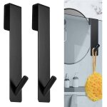 Lot de 2 crochets pour porte de douche ? crochets porte - serviettes sans per�age ? crochets pour portes ...